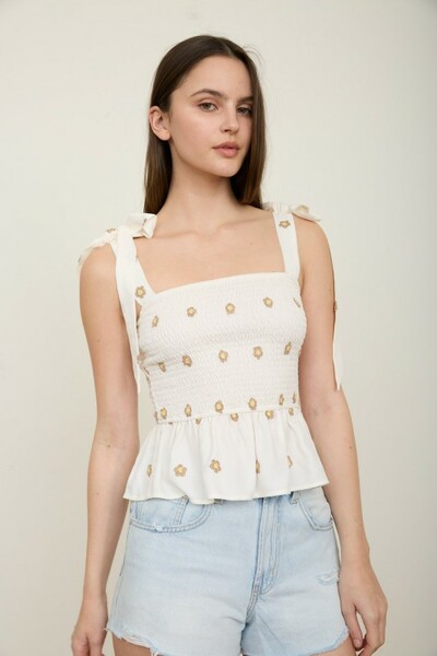 Daisy Smocked Top