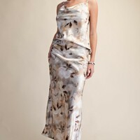 Floral Satin Skirt - Thumbnail 2