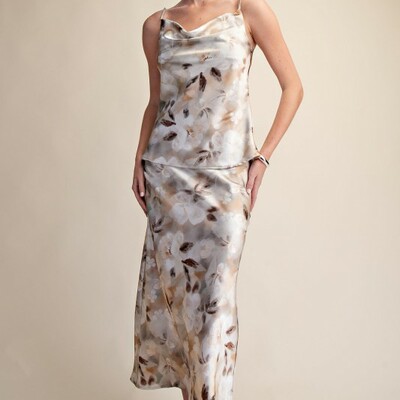 Satin cowl neck cami