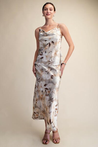 Satin Cowl Neck Cami