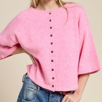 Wide Sleeve Button Cardigan - Thumbnail 2