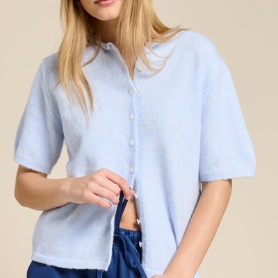 Short sleeve button cardigan