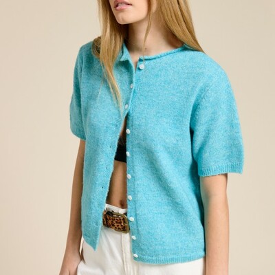 Short sleeve button cardigan