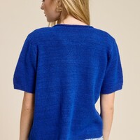 Short Sleeve Button Cardigan - Thumbnail 1
