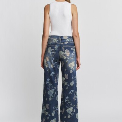 Mica wide leg floral jean