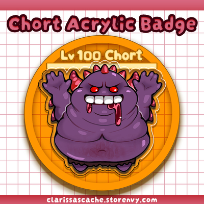 Chort acrylic badge