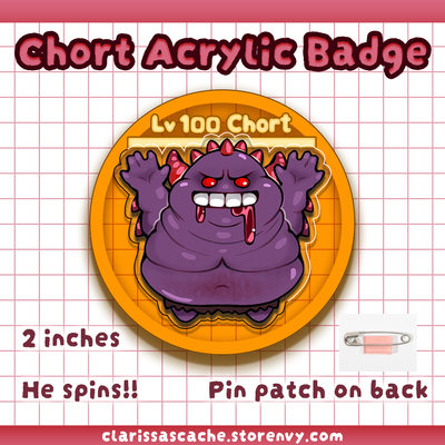 Chort acrylic badge