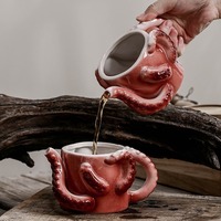 3D Octopus Ceramic Coffee Mug - Thumbnail 2