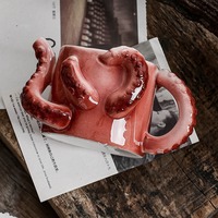 3D Octopus Ceramic Coffee Mug - Thumbnail 5