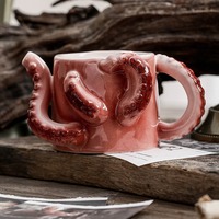 3D Octopus Ceramic Coffee Mug - Thumbnail 6