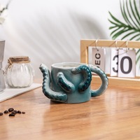 3D Octopus Ceramic Coffee Mug - Thumbnail 7