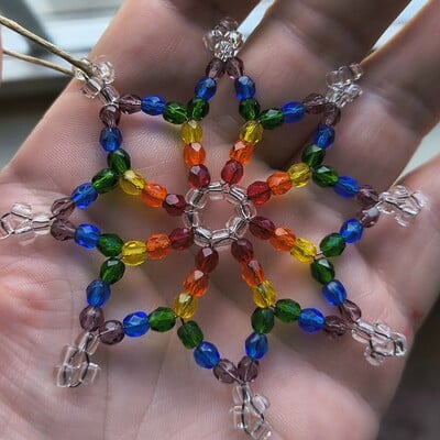 Mom's rainbow crystal beaded sun catchers