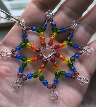 Mom's Rainbow crystal beaded sun catchers