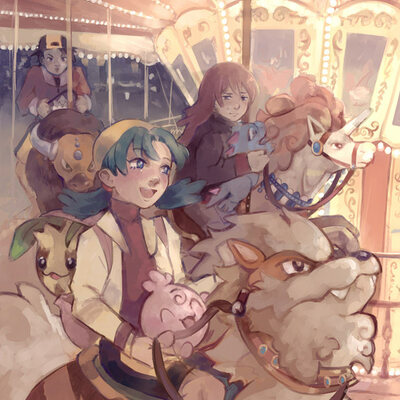 Pkmn carousel 8x5,5" art print