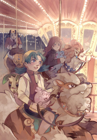Pkmn carousel 8x5,5" art print