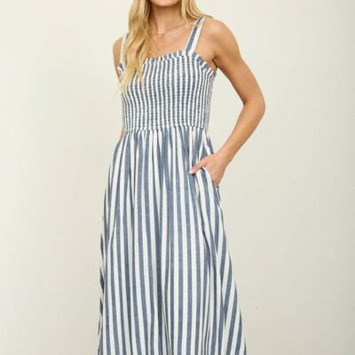 Stripe midi dress