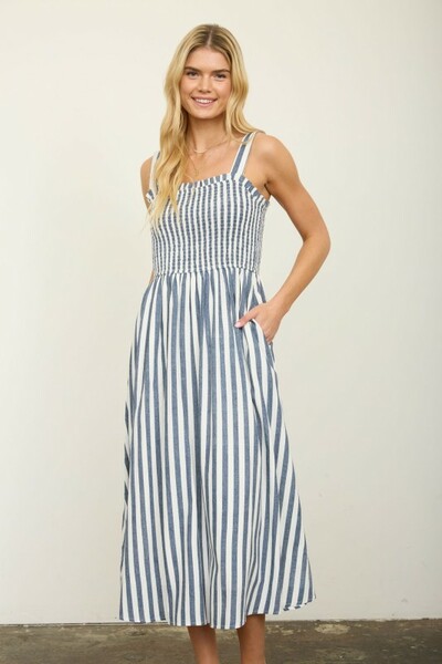 Stripe Midi Dress