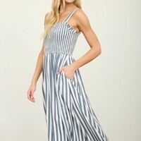 Stripe Midi Dress - Thumbnail 3