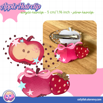 Apple Hairclip Set