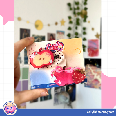 Apple hairclip set
