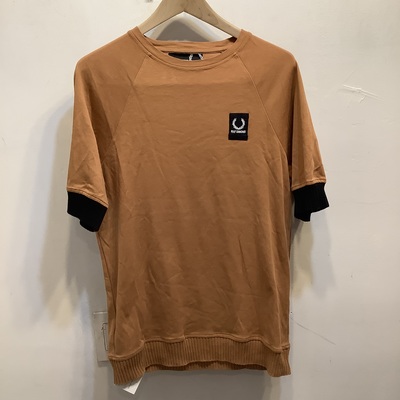 Fred perry x raf simons terracotta ribbe sleeve tee