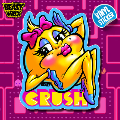 80s crush vinyl sticker