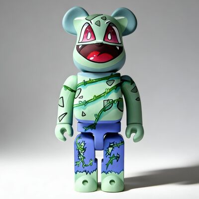 Custom bearbrick 400% by rebeca khamlichi "bulbasaur" 
