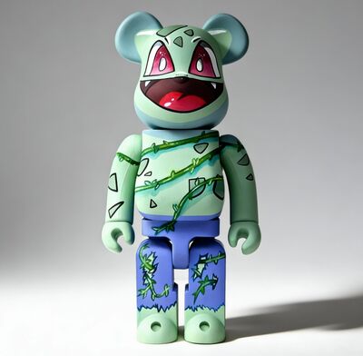 Custom Bearbrick 400% by Rebeca Khamlichi "Bulbasaur" 