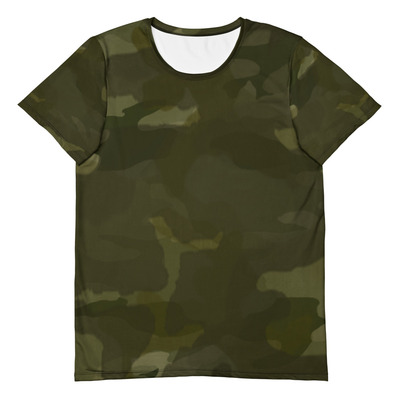 Desert military camouflage men's athletic t-shirt