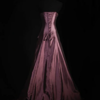 Glitter Strapless A-line Pleated Long Prom Dresses With Beaded  - Thumbnail 1
