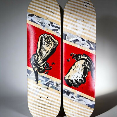 Art skateboard by kike yido "i refuse" 