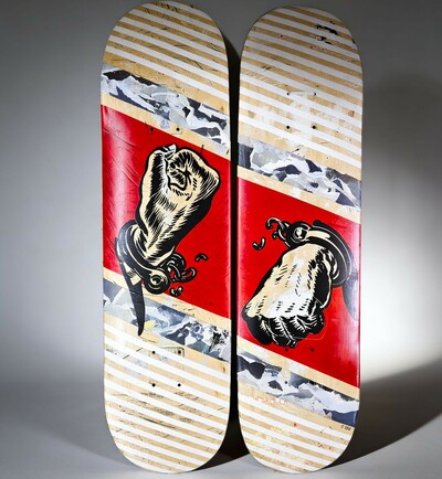 Art Skateboard by Kike Yido "I Refuse" 