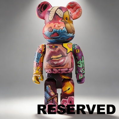 Custom Bearbrick 400% by Moi Martos "Metropolis”