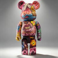 Custom Bearbrick 400% by Moi Martos "Metropolis” - Thumbnail 9