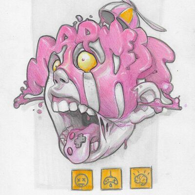 Drawing by moi martos "madness"