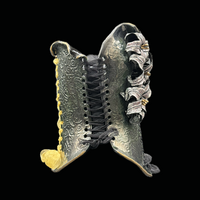 Black Lilies 4 piece wearable ceramic corset by: Nicole Moan  - Thumbnail 2
