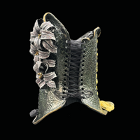Black Lilies 4 piece wearable ceramic corset by: Nicole Moan  - Thumbnail 6