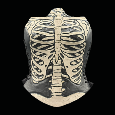 Skeleton 3 piece wearable ceramic corset by: nicole moan 