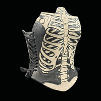 Skeleton 3 piece wearable ceramic corset by: Nicole Moan  - Thumbnail 1