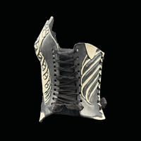 Skeleton 3 piece wearable ceramic corset by: Nicole Moan  - Thumbnail 6