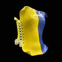 Blue Sky Over Golden Wheat Fields 3 piece wearable ceramic corset by: Nicole Moan  - Thumbnail 1