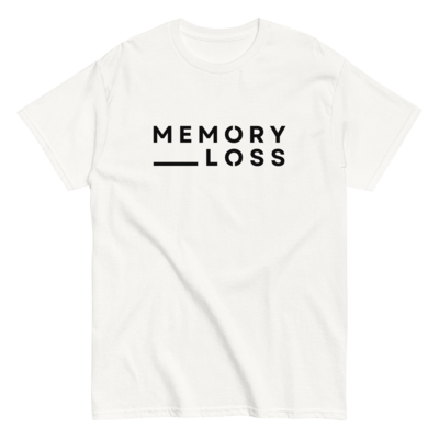 Memory loss logo tee - white [unisex]