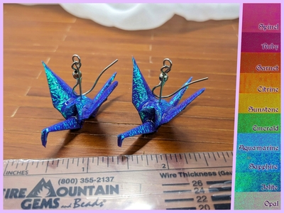 Origami Crane Earrings - Sparkly Set