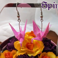 Origami Crane Earrings - Sparkly Set - Thumbnail 1