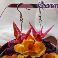 Origami Crane Earrings - Sparkly Set - Thumbnail 3
