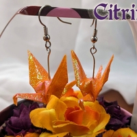 Origami Crane Earrings - Sparkly Set - Thumbnail 4