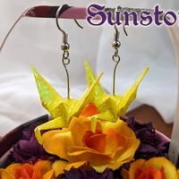 Origami Crane Earrings - Sparkly Set - Thumbnail 5