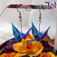 Origami Crane Earrings - Sparkly Set - Thumbnail 9