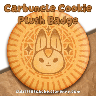 Carbuncle cookie plush badge