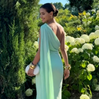 Elegant One Shoulder Satin Pleated Formal Prom Dresses - Thumbnail 1